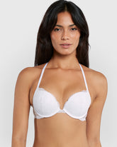 Isla & Evie Obvious Gel Padding Plunge Bra White / 34B